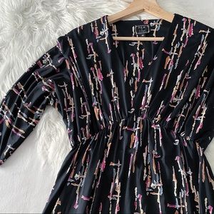 Slouchy Kimono Top • Deep V-Neck Dress